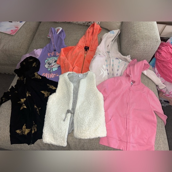 Old Navy Other - Lot of 6 zip up hoodies and vest for girls size 4 and 5